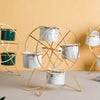 Marble Planters on A Ferris Wheel Stand - Plant pot and plant stands | Room decor items
