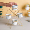 Marble Planters on A Ferris Wheel Stand - Plant pot and plant stands | Room decor items