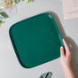 Verdant Square Ceramic Dinner Plate Green 9.5 Inch - Serving plate, snack plate, ceramic dinner plates| Plates for dining table & home decor