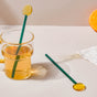 Glass Stirrer Set of 2 Yellow