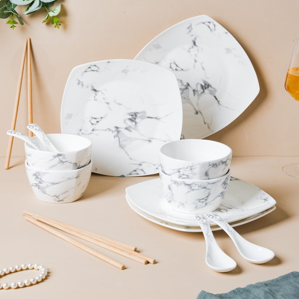 Marble dinnerware best sale