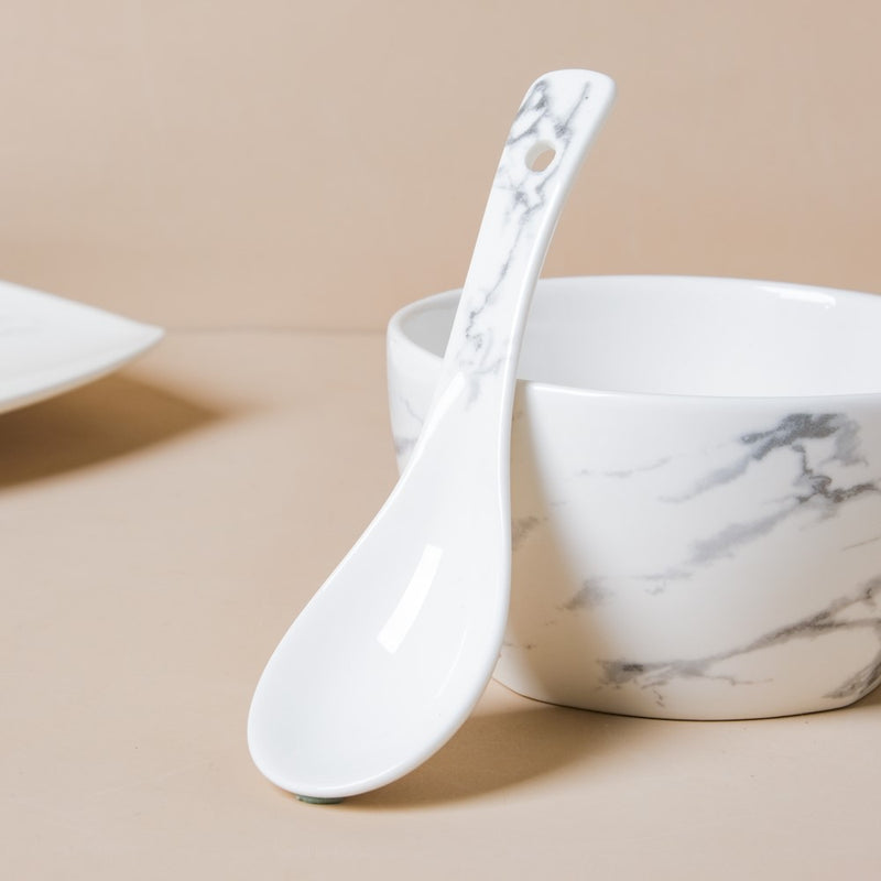 Marble 16 Piece Pasta Snack Set For 4
