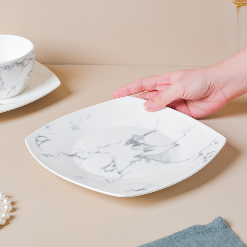 Marble 16 Piece Pasta Snack Set For 4