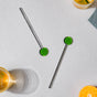 Glass Stirrer Set of 2 Green