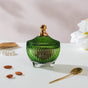 Vintage Glass Jar With Lid Green Small 100ml