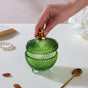 Vintage Glass Jar With Lid Green Small 100ml