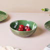 Forest Green Gloss Serving Bowl 6.5 Inch 800 ml - Bowl, ceramic bowl, serving bowls, noodle bowl, salad bowls, bowl for snacks, large serving bowl | Bowls for dining table & home decor