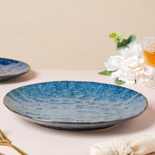 Sapphire Ceramic Dinner Plate Blue 10 Inch
