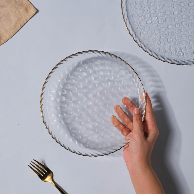 Glass Snack Plate - Serving plate, snack plate, dessert plate | Plates for dining & home decor