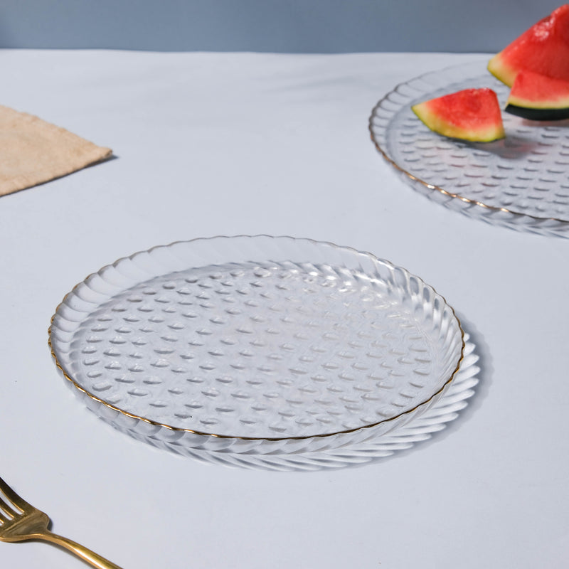 Glass Snack Plate - Serving plate, snack plate, dessert plate | Plates for dining & home decor