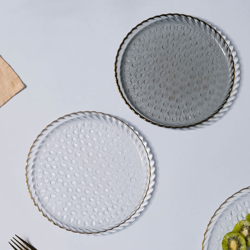 Glass Snack Plate - Serving plate, snack plate, dessert plate | Plates for dining & home decor