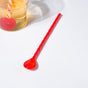 Glass Stirrer Set Of 2 Scarlet Cherry Red 6.5 Inch