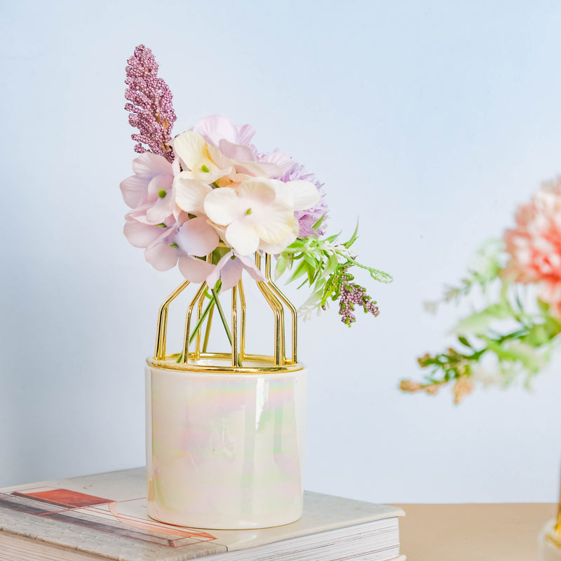 Medium Size Ceramic Pot for Plants - Flower vase for home decor, office and gifting | Home decoration items