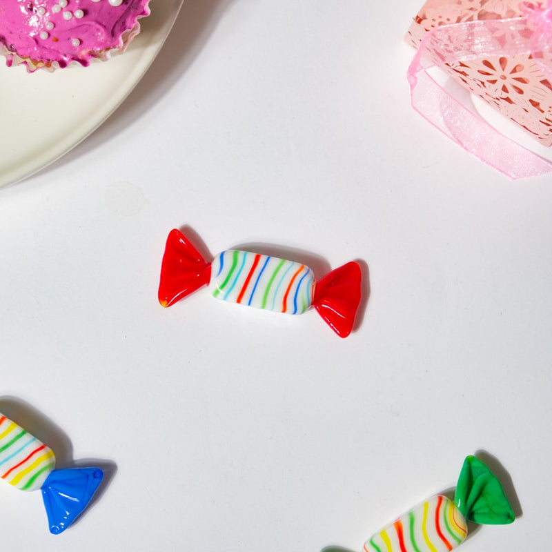 Sweet Red Glass Candy Decor - Showpiece | Home decor item | Room decoration item