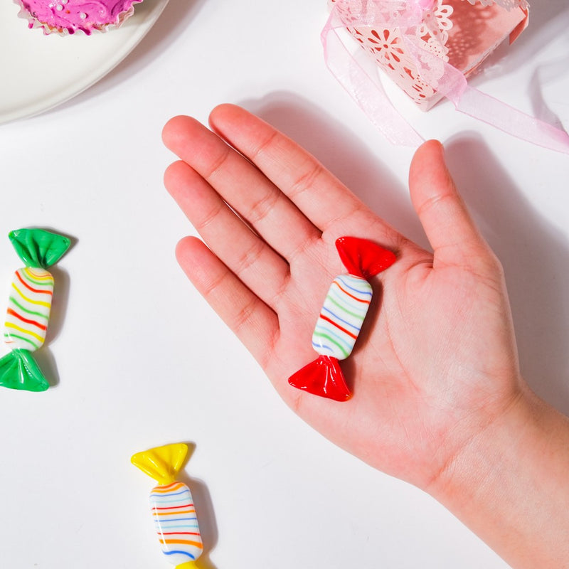 Sweet Red Glass Candy Decor - Showpiece | Home decor item | Room decoration item