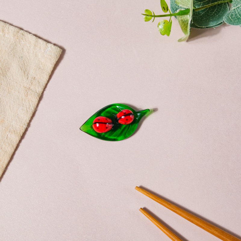 Ladybird Glass Chopstick Rest - Kitchen Tool
