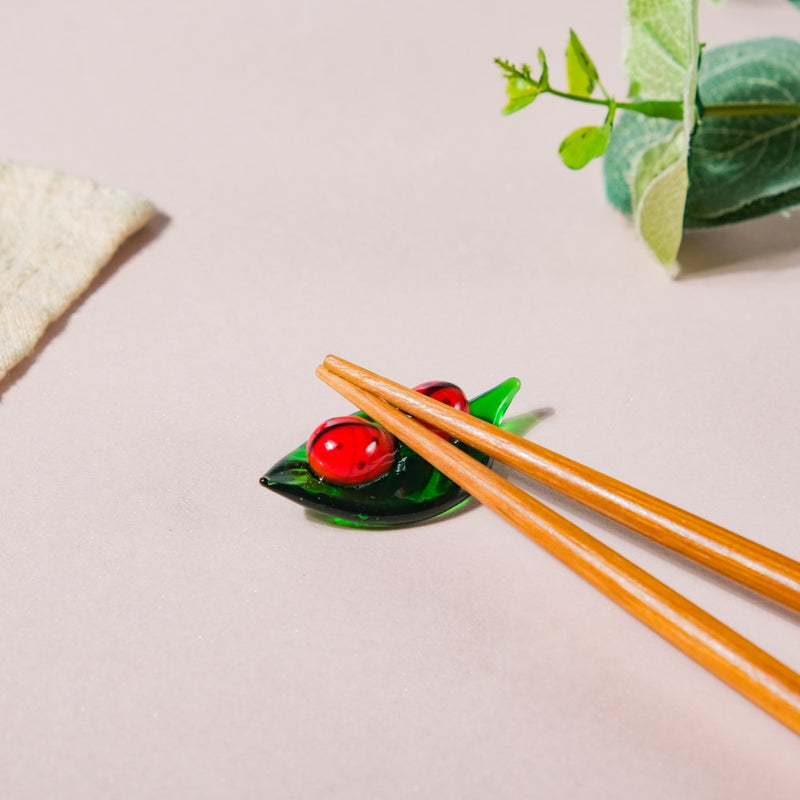 Ladybird Glass Chopstick Rest - Kitchen Tool