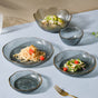 Flower Glass Dessert Plate Grey - Serving plate, small plate, snacks plates | Plates for dining table & home decor