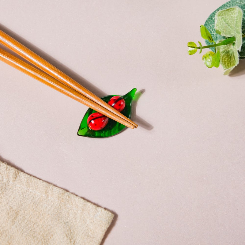 Ladybird Glass Chopstick Rest - Kitchen Tool