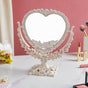 Vintage Heart Double Sided Mirror Ivory - Dressing table mirror and makeup vanity mirror online | Room decor items