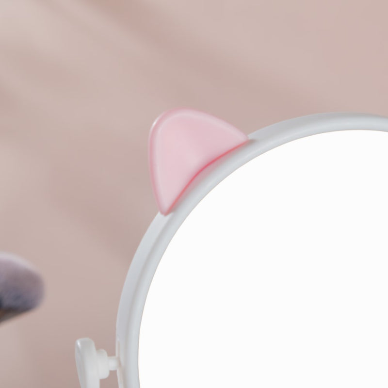 Tabletop Vanity Cat Mirror With Organizer White - Dressing table mirror and makeup vanity mirror online | Room decor items