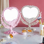 Vintage Heart Double Sided Mirror Pink - Dressing table mirror and makeup vanity mirror online | Room decor items