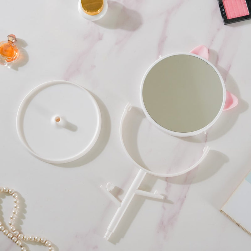 Tabletop Vanity Cat Mirror With Organizer White - Dressing table mirror and makeup vanity mirror online | Room decor items