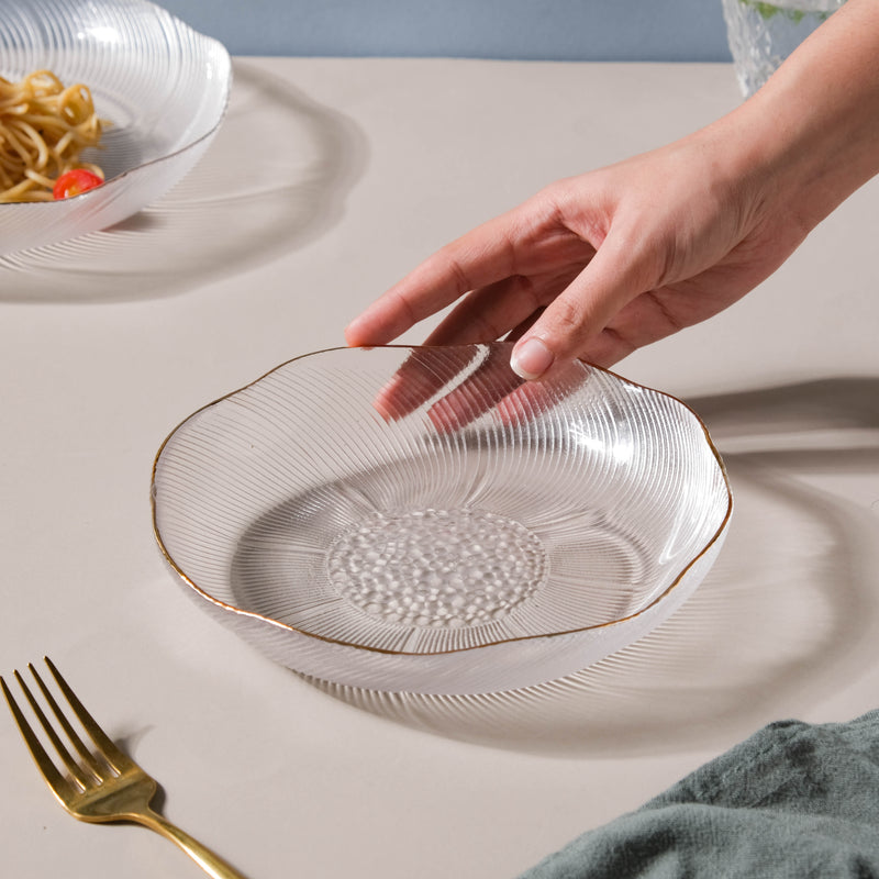 Glass Salad Plate - Serving plate, snack plate, dessert plate | Plates for dining & home decor