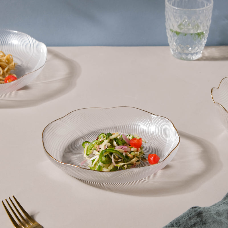 Glass Salad Plate - Serving plate, snack plate, dessert plate | Plates for dining & home decor