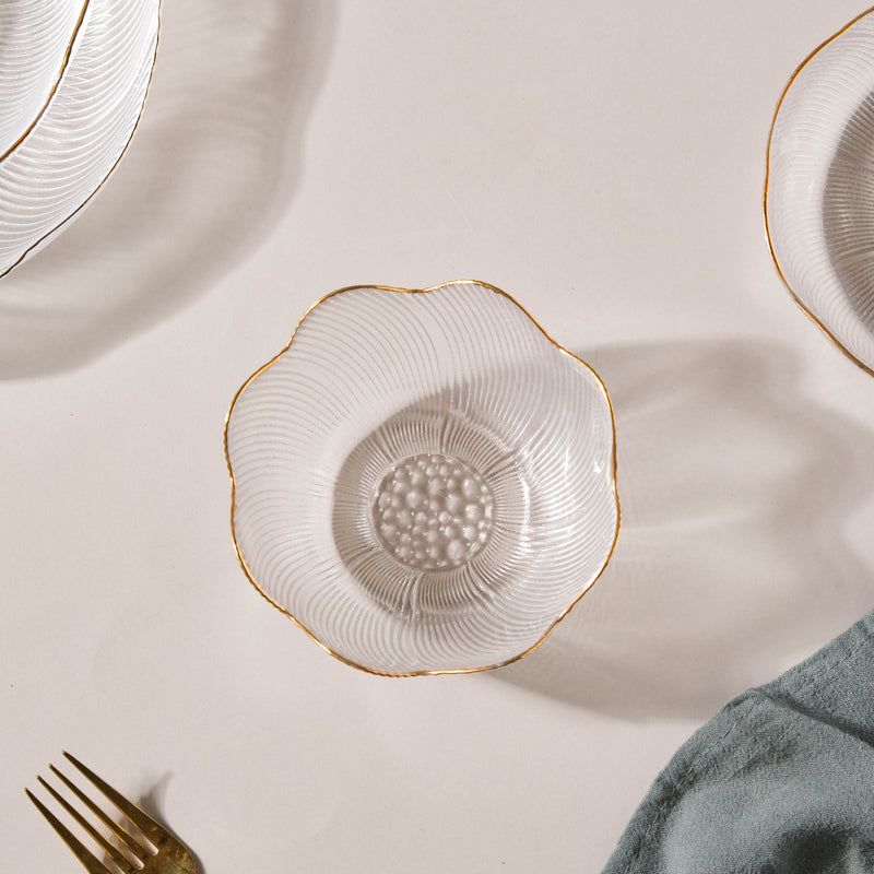 Wavy Glass Side Bowl - Bowl, soup bowl, ceramic bowl, snack bowls, curry bowl, popcorn bowls | Bowls for dining table & home decor