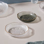 Flower Glass Dessert Plate Grey - Serving plate, small plate, snacks plates | Plates for dining table & home decor