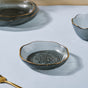 Flower Glass Dessert Plate Grey - Serving plate, small plate, snacks plates | Plates for dining table & home decor