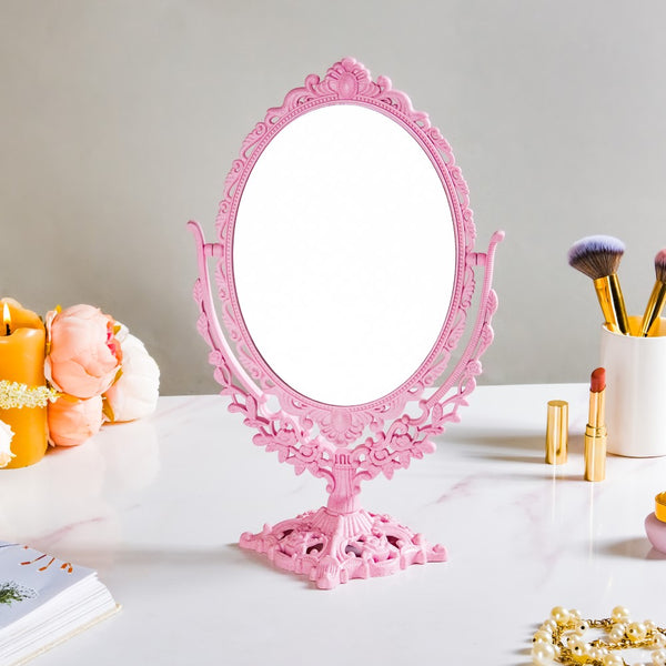 Vintage Ornate Double Sided Mirror Pink - Dressing table mirror and makeup vanity mirror online | Room decor items