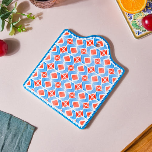 Pastel Hand Painted Pattern Ceramic Platter 7 Inch - Ceramic platter, serving platter, fruit platter | Plates for dining table & home decor