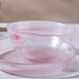 Glass Pink Bowl and Plate Set - Bowl, soup bowl, ceramic bowl, snack bowls, curry bowl, popcorn bowls | Bowls for dining table & home decor