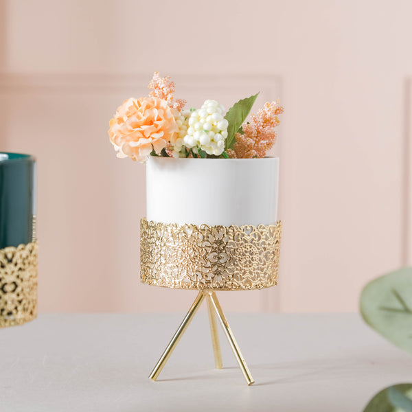 Flowering Porcelain Pot - Indoor planters and flower pots | Home decor items