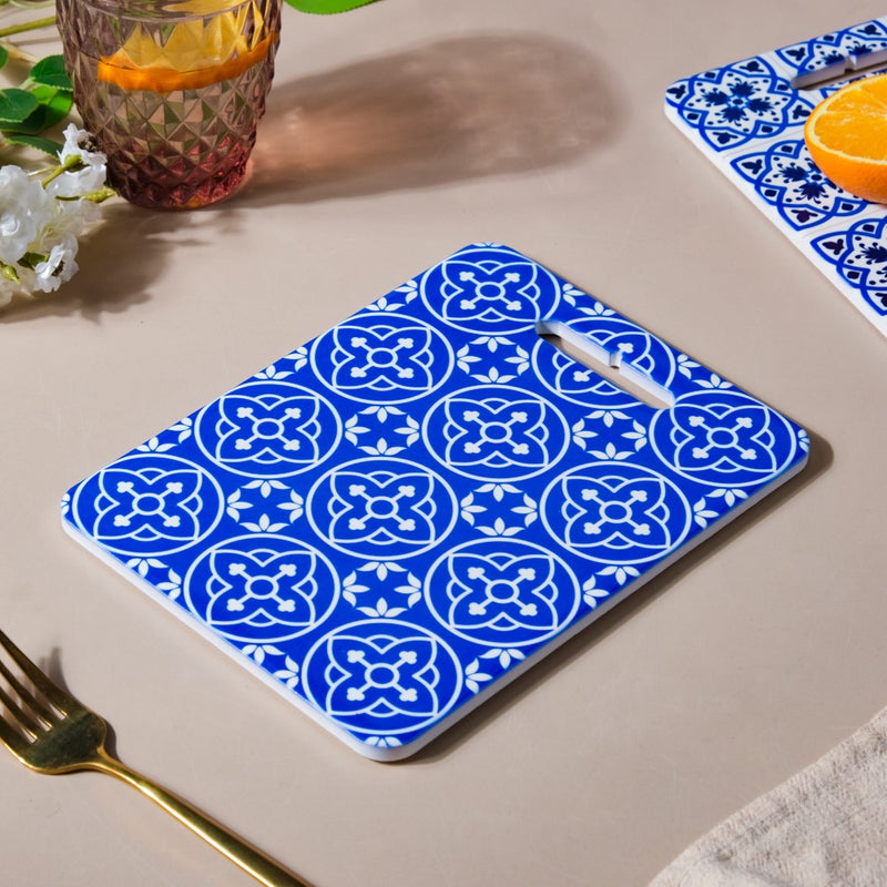 Moroccan Art Rectangle Trivet Blue 7 Inch - Ceramic platter, serving platter, fruit platter | Plates for dining table & home decor