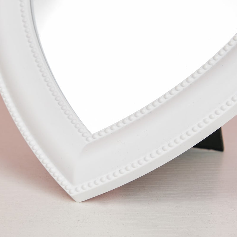 Hearty Face Mirror White Small - Dressing table mirror and makeup vanity mirror online | Room decor items