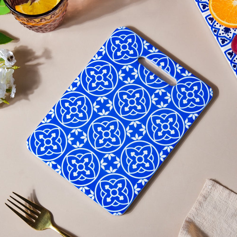 Moroccan Art Rectangle Trivet Blue 7 Inch - Ceramic platter, serving platter, fruit platter | Plates for dining table & home decor