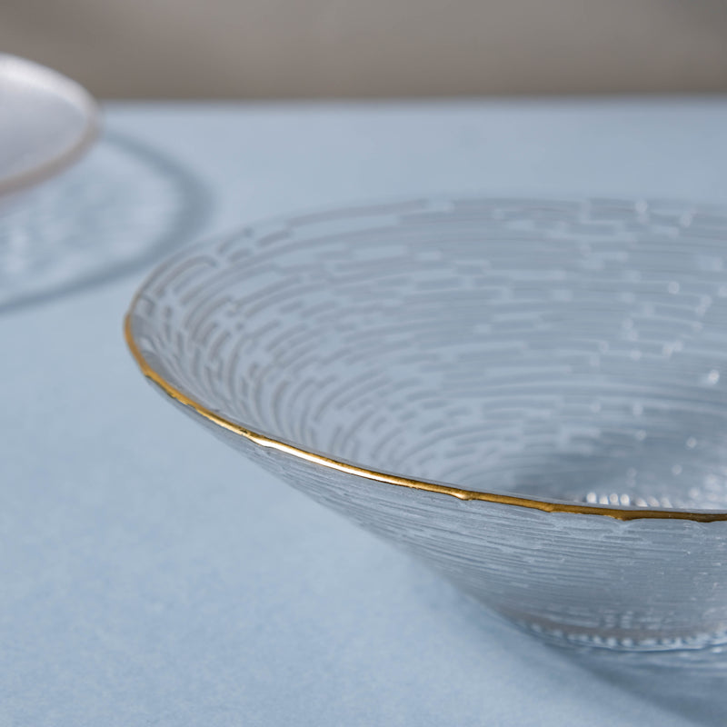 Decorative Glass Salad Bowl -  Glass bowl, serving bowls, bowl for snacks, glass serving bowl, ice cream serving bowl, large serving bowl | Bowls for dining table & home decor