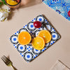Rectangle Tile Art Trivet Blue And Grey 7 Inch - Ceramic platter, serving platter, fruit platter | Plates for dining table & home decor
