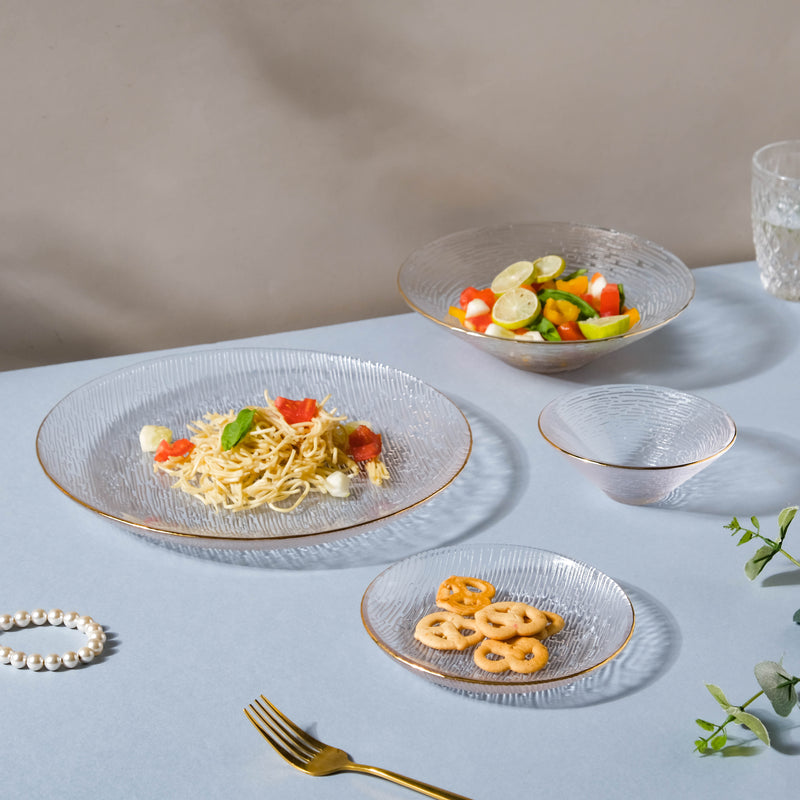 Decorative Glass Salad Bowl -  Glass bowl, serving bowls, bowl for snacks, glass serving bowl, ice cream serving bowl, large serving bowl | Bowls for dining table & home decor