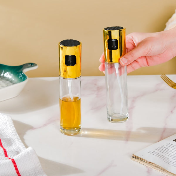Oil Sprayer Bottle For Cooking Gold Set Of 2