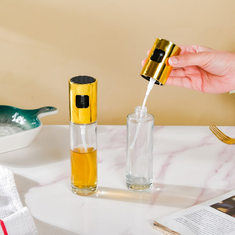 Oil Sprayer Bottle For Cooking Gold Set Of 2
