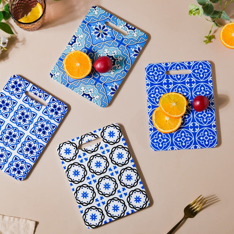 Cerulean Moroccan Ceramic Board 7 Inch - Ceramic platter, serving platter, fruit platter | Plates for dining table & home decor