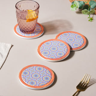 Lavender Ceramic Coaster Set of 4