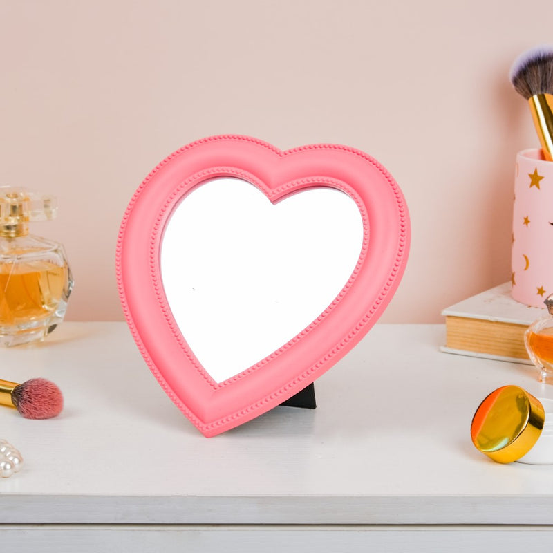 Hearty Desk Mirror Pink Small - Dressing table mirror and makeup vanity mirror online | Room decor items