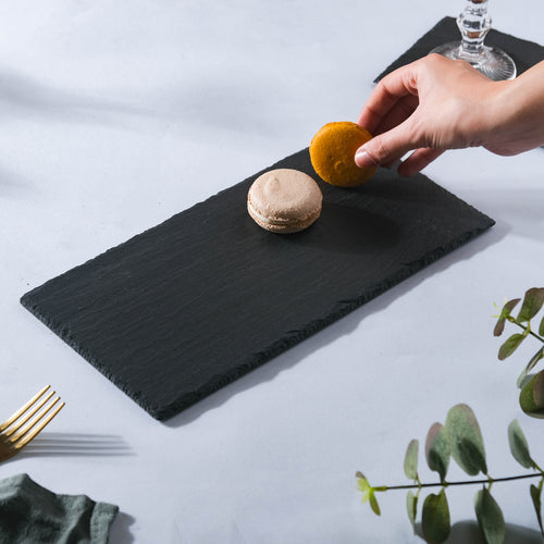 Slate Platter Medium - Ceramic platter, serving platter, fruit platter | Plates for dining table & home decor
