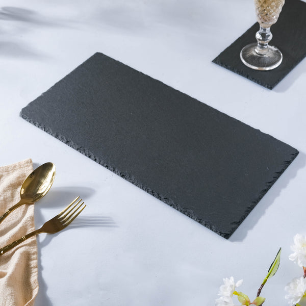 Slate Platter Large - Ceramic platter, serving platter, fruit platter | Plates for dining table & home decor