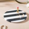 Striped Circle Marble Platter - Ceramic platter, serving platter, fruit platter | Plates for dining table & home decor